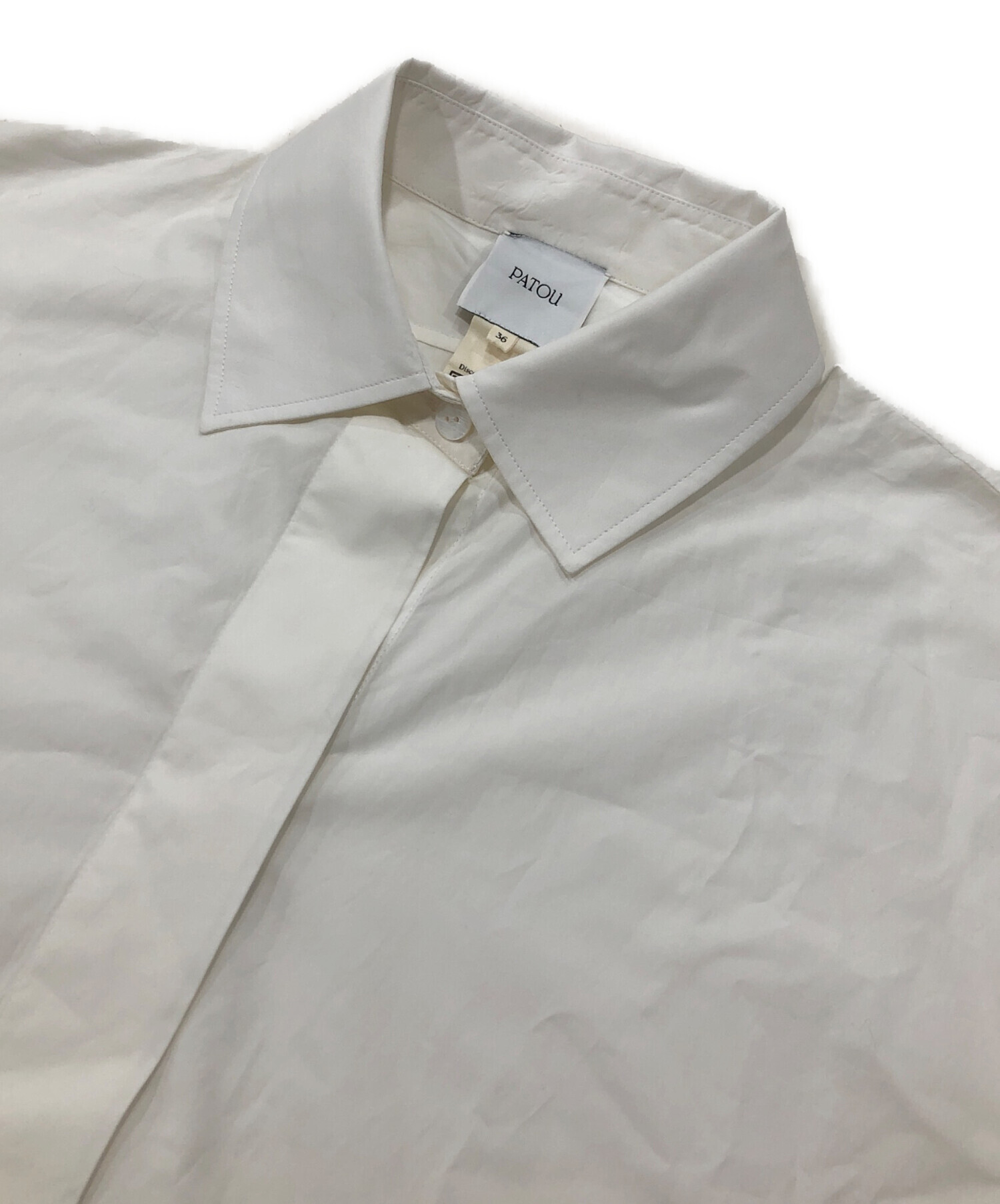 中古・古着通販】patou (パトゥ) オーバーサイズシャツ ホワイト