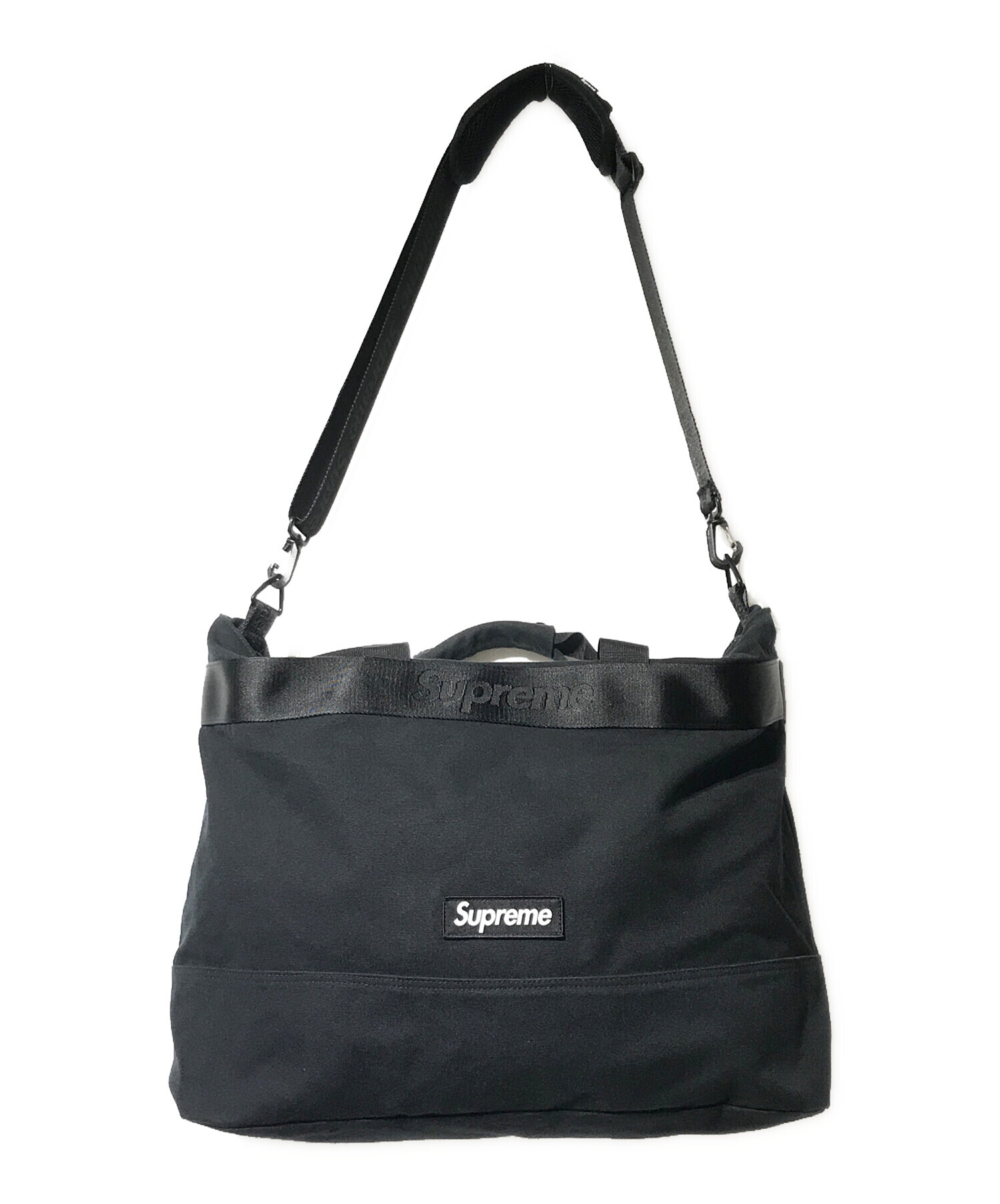 れ*ー様 最終値下げ　supreme 2way ダッフルバッグ　ショルダーバッグ 中古・古着通販】SUPREME (シュプリーム) 2wayダッフルバッグ ブラック