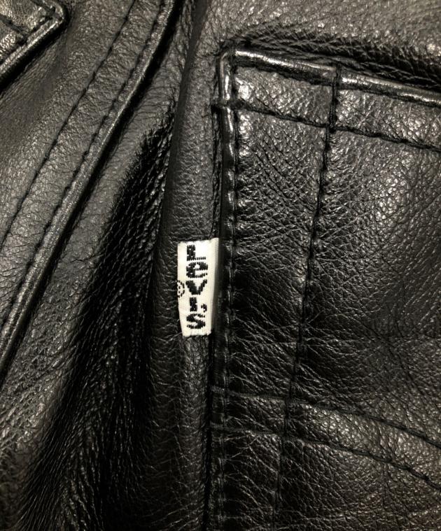 中古・古着通販】LEVI'S (リーバイス) レザーパンツ ブラック サイズ