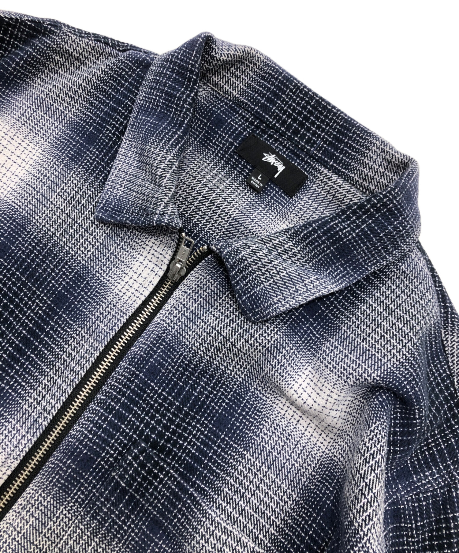 中古・古着通販】stussy (ステューシー) Jack Shadow Plaid Zip Shirt 