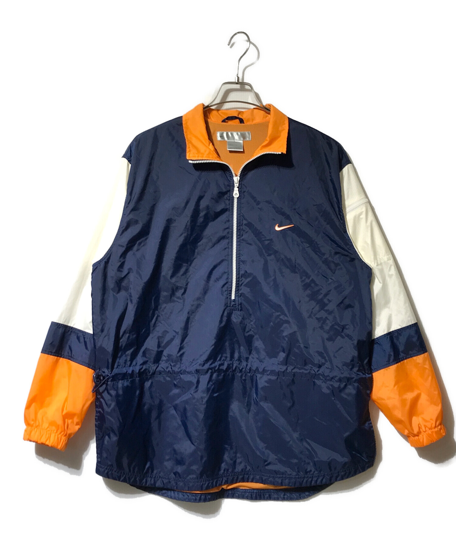 【希少】ナイロンプルオーバー　ナイキ　NIKE 紺色　ネイビーイエロー　カレッジ 中古・古着通販】NIKE (ナイキ) プルオーバーナイロンジャケット