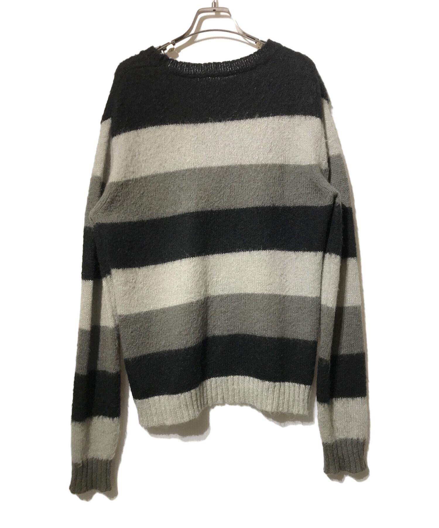 中古・古着通販】DIESEL (ディーゼル) モヘア混ボーダーニット マルチ 