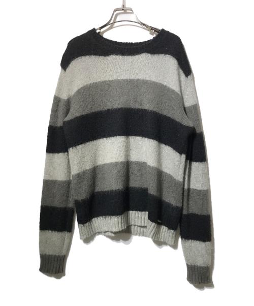 中古・古着通販】DIESEL (ディーゼル) モヘア混ボーダーニット マルチ