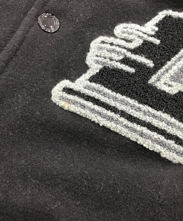 中古・古着通販】LEFLAH (レフラー) レザー切替スタジャン ブラック