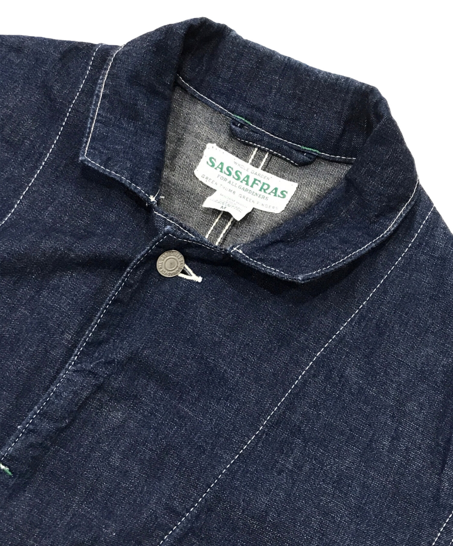 SASSAFRAS デニムコート 中古・古着通販】SASSAFRAS (ササフラス) デニムコート インディゴ