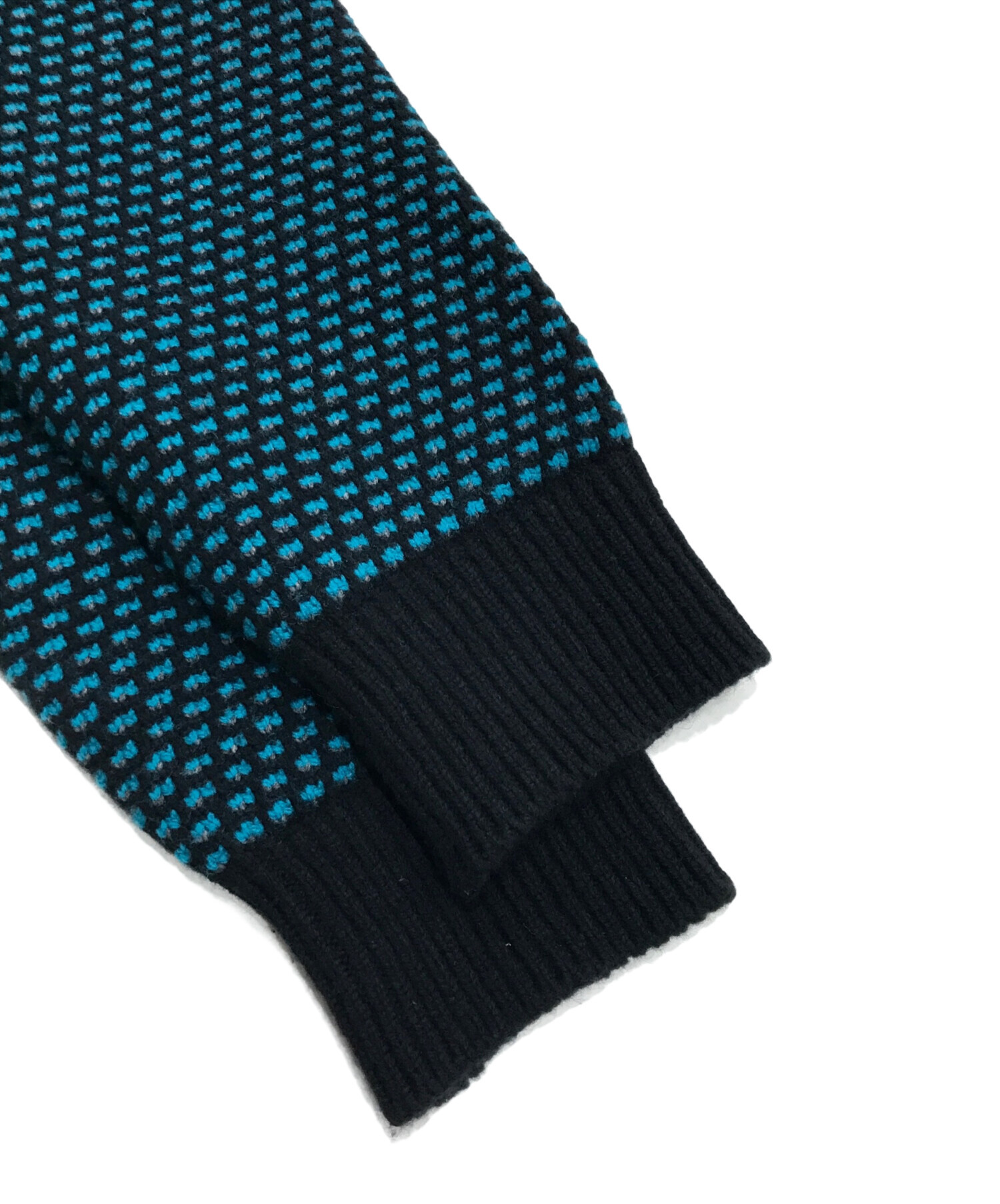 kolor ハイネック　ニット 中古・古着通販】KOLOR (カラー) ハイネックニット ブラック×ブルー