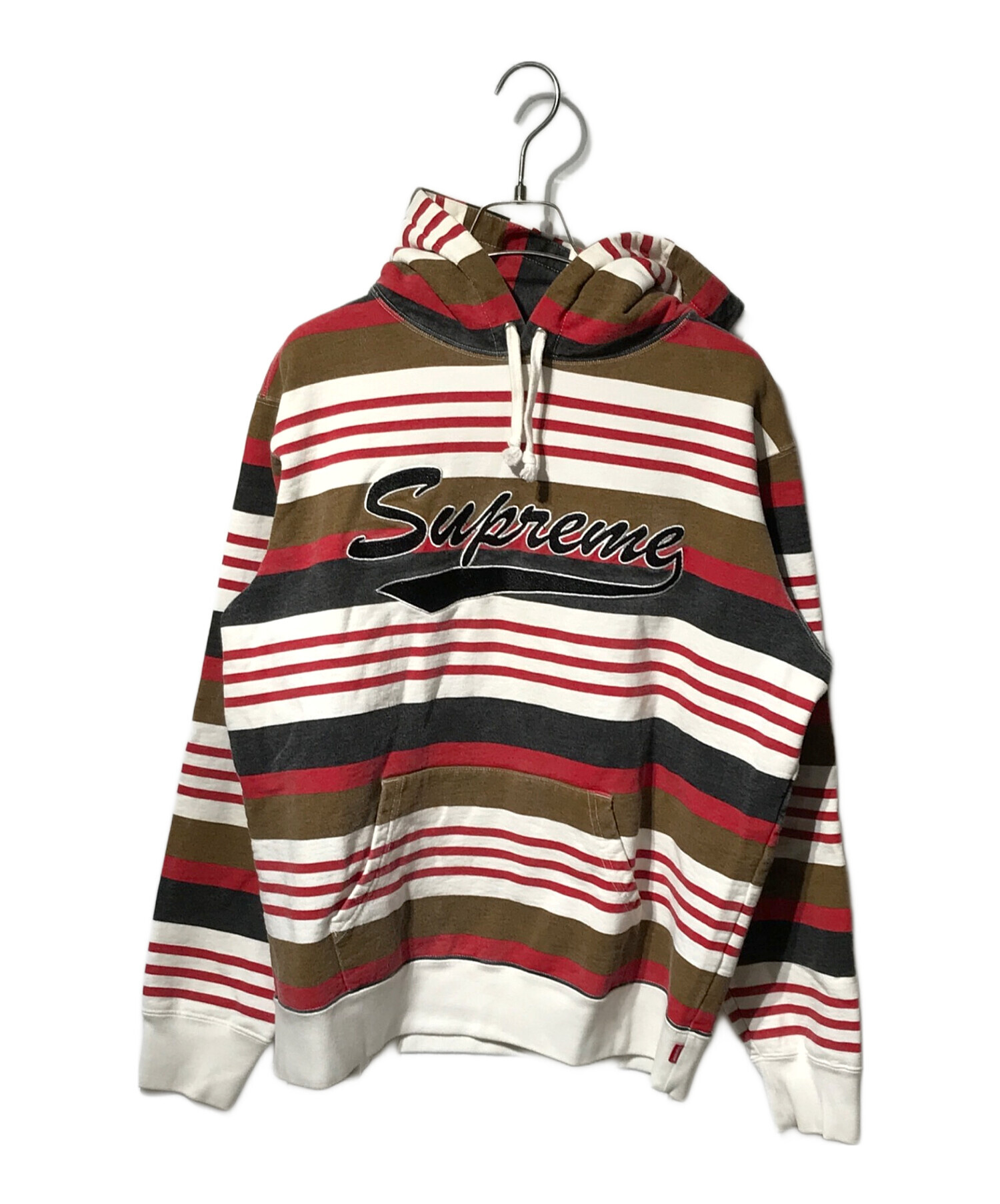 中古・古着通販】SUPREME (シュプリーム) Striped Hooded Sweatshirt