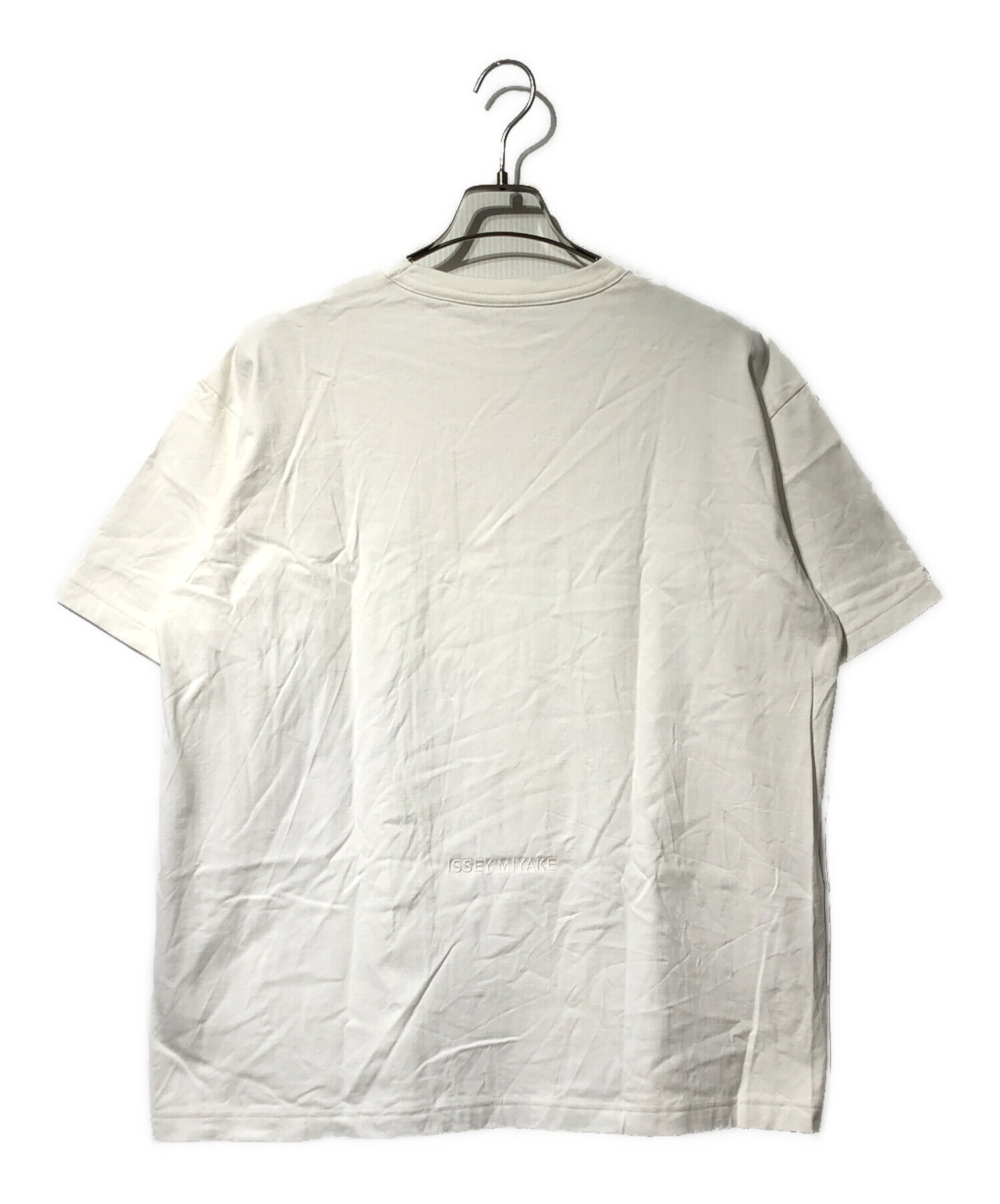 美品　イッセイミヤケ ワッフル半袖カットソー 白 サイズ2 美品 イッセイミヤケ ワッフル半袖カットソー 白 サイズ2 楽天