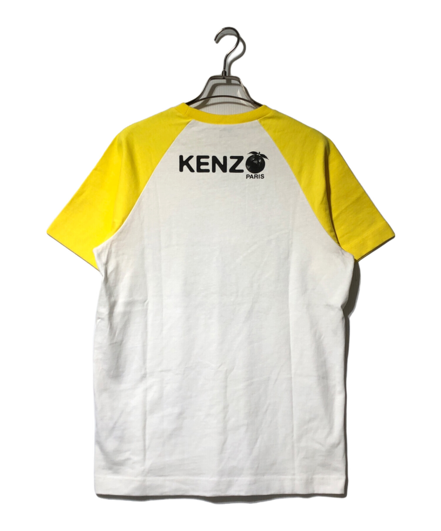 中古・古着通販】KENZO (ケンゾー) プリントTシャツ ホワイト×イエロー
