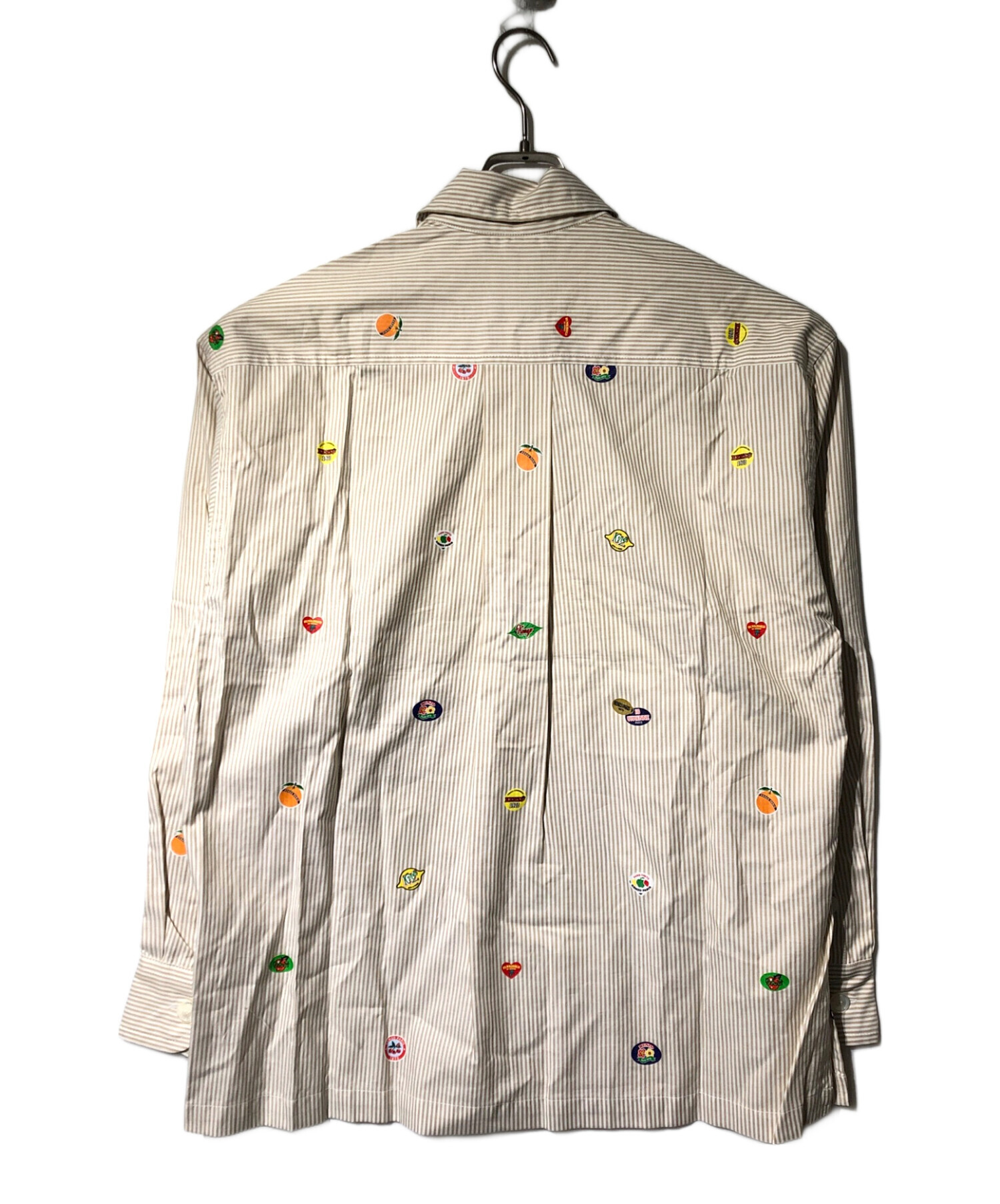 KENZO ケンゾー カジュアルシャツ メンズ 【古着】【中古】 中古・古着通販】KENZO (ケンゾー) Fruit Stickers Shirt ブラウン