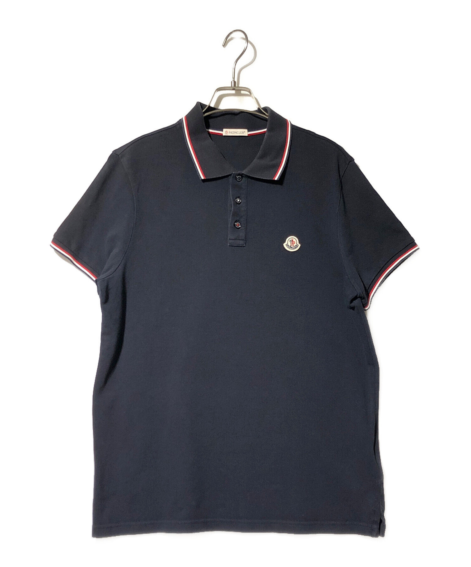 中古・古着通販】MONCLER (モンクレール) ポロシャツ ネイビー サイズ 