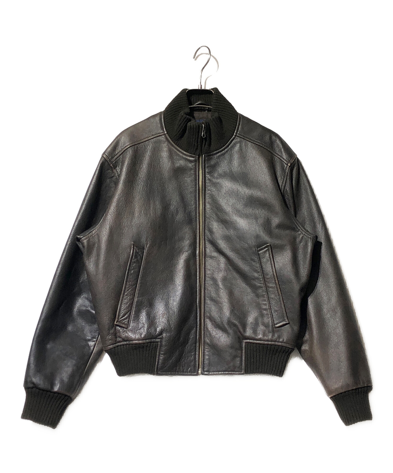 Gap スタジャン　レザー×メルトン　ギャップ　ジャケット　ブルゾン　古着 中古・古着通販】GAP (ギャップ) スタンドカラーレザージャケット