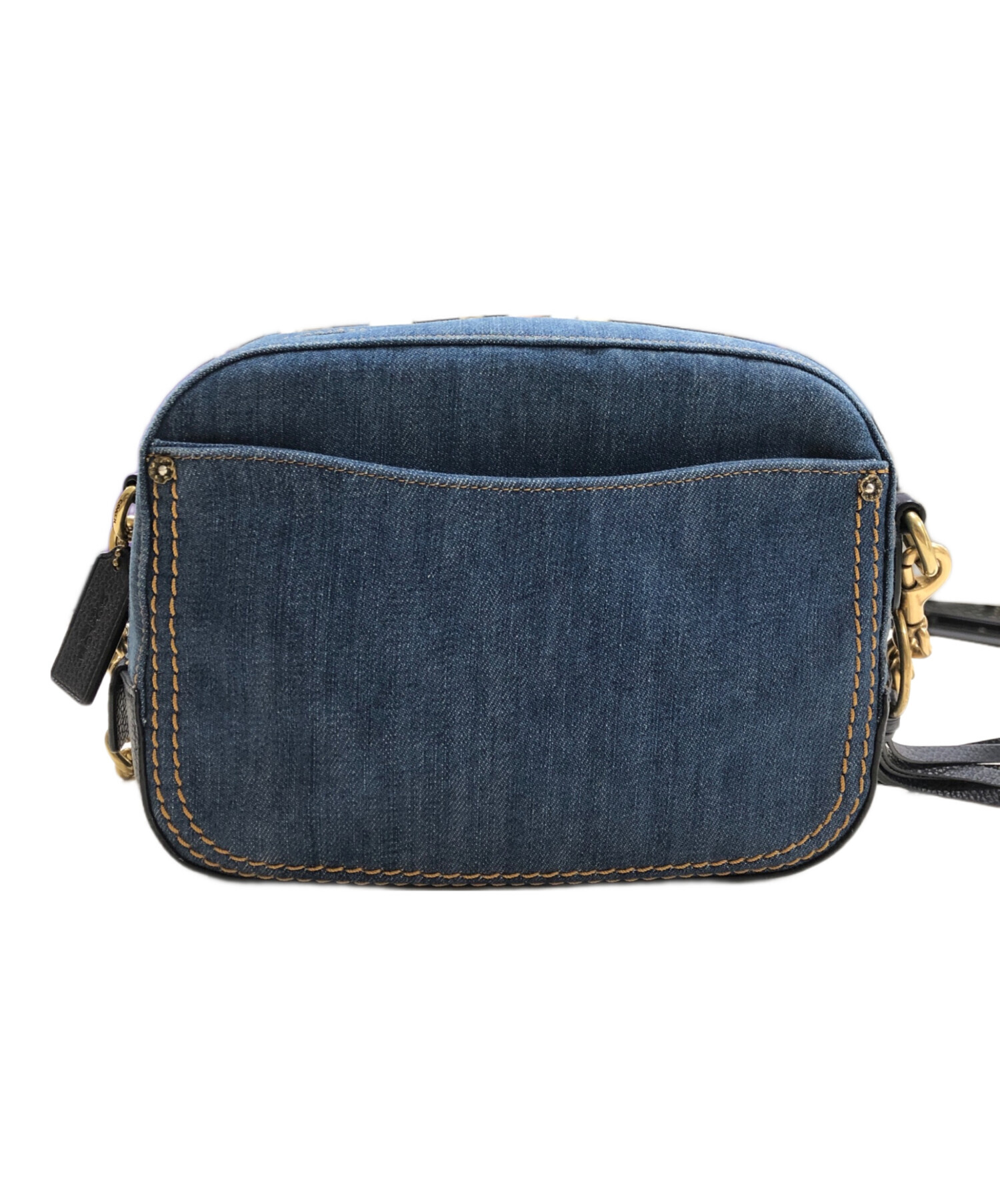 中古・古着通販】COACH (コーチ) デニム レザー フラワーショルダー