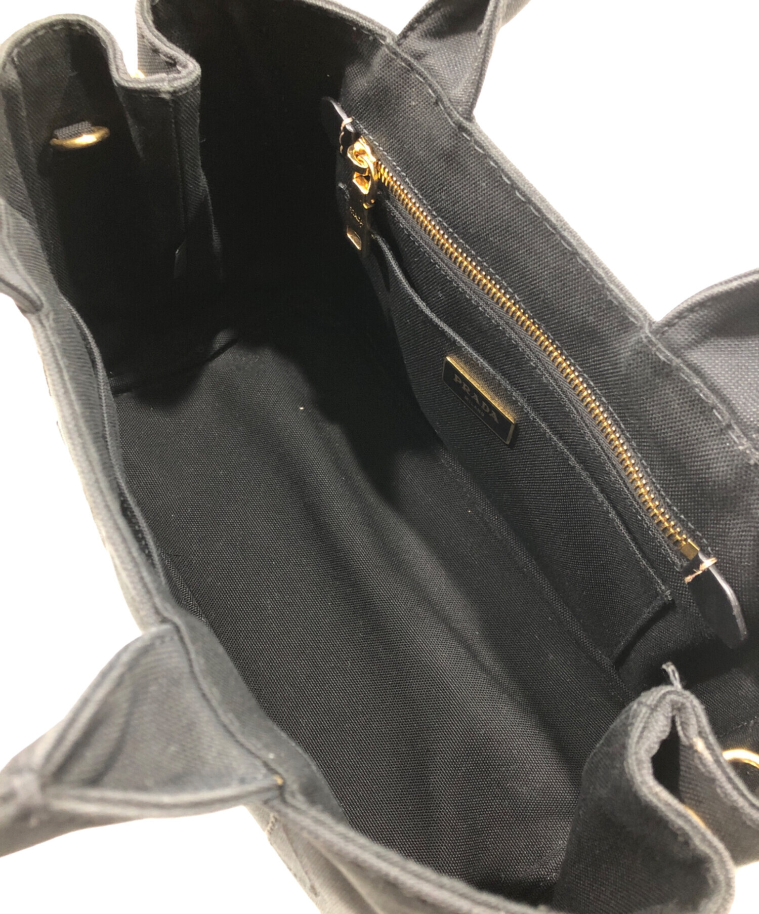 中古・古着通販】PRADA (プラダ) ハンドバッグ/カナパS ブラック 