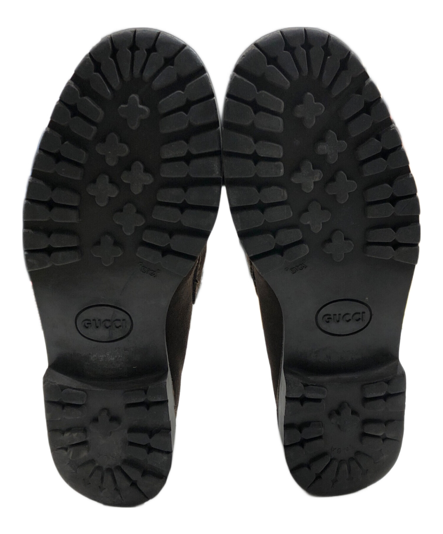 中古・古着通販】GUCCI (グッチ) ホースビットチャッカブーツ ブラウン