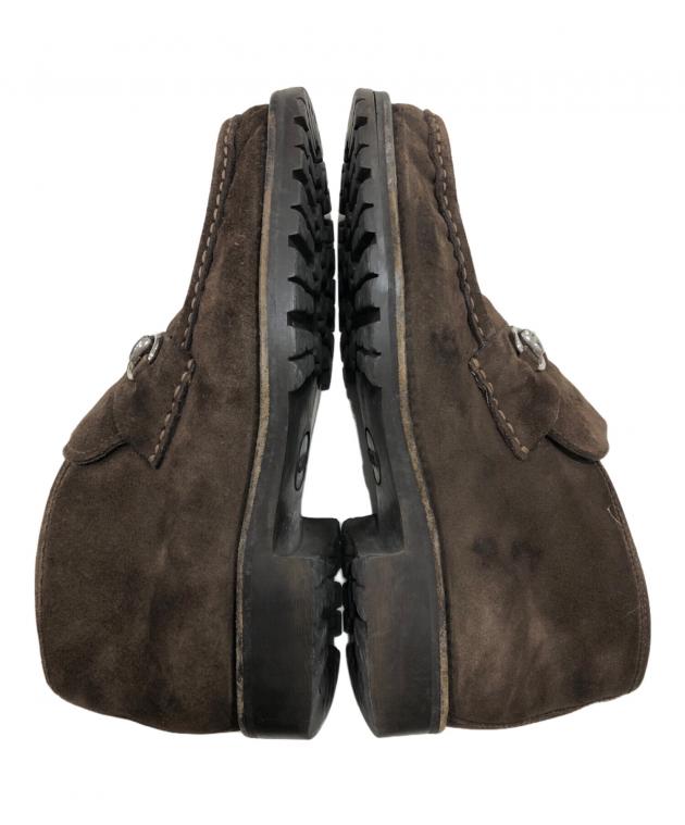 中古・古着通販】GUCCI (グッチ) ホースビットチャッカブーツ ブラウン