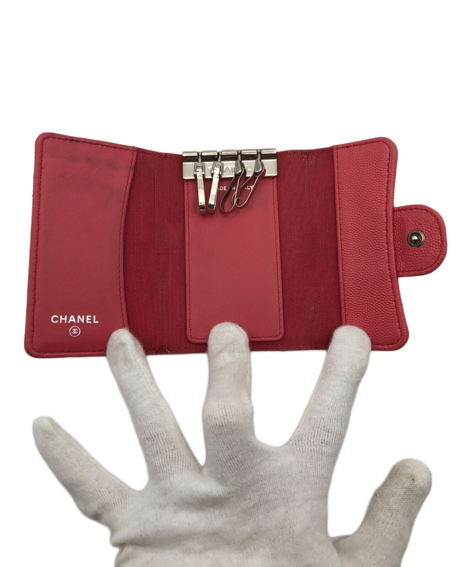 中古・古着通販】CHANEL (シャネル) マトラッセ4連キーケース ピンク