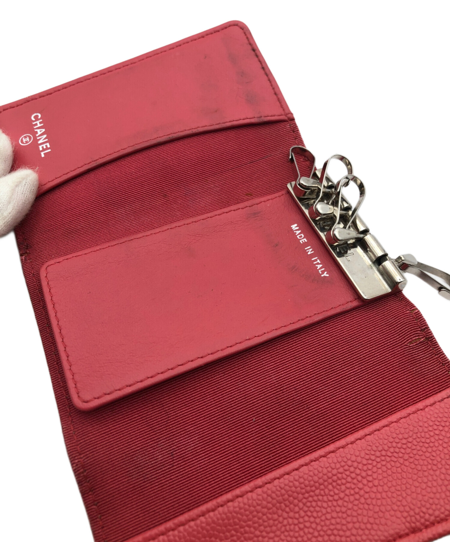 中古・古着通販】CHANEL (シャネル) マトラッセ4連キーケース ピンク 