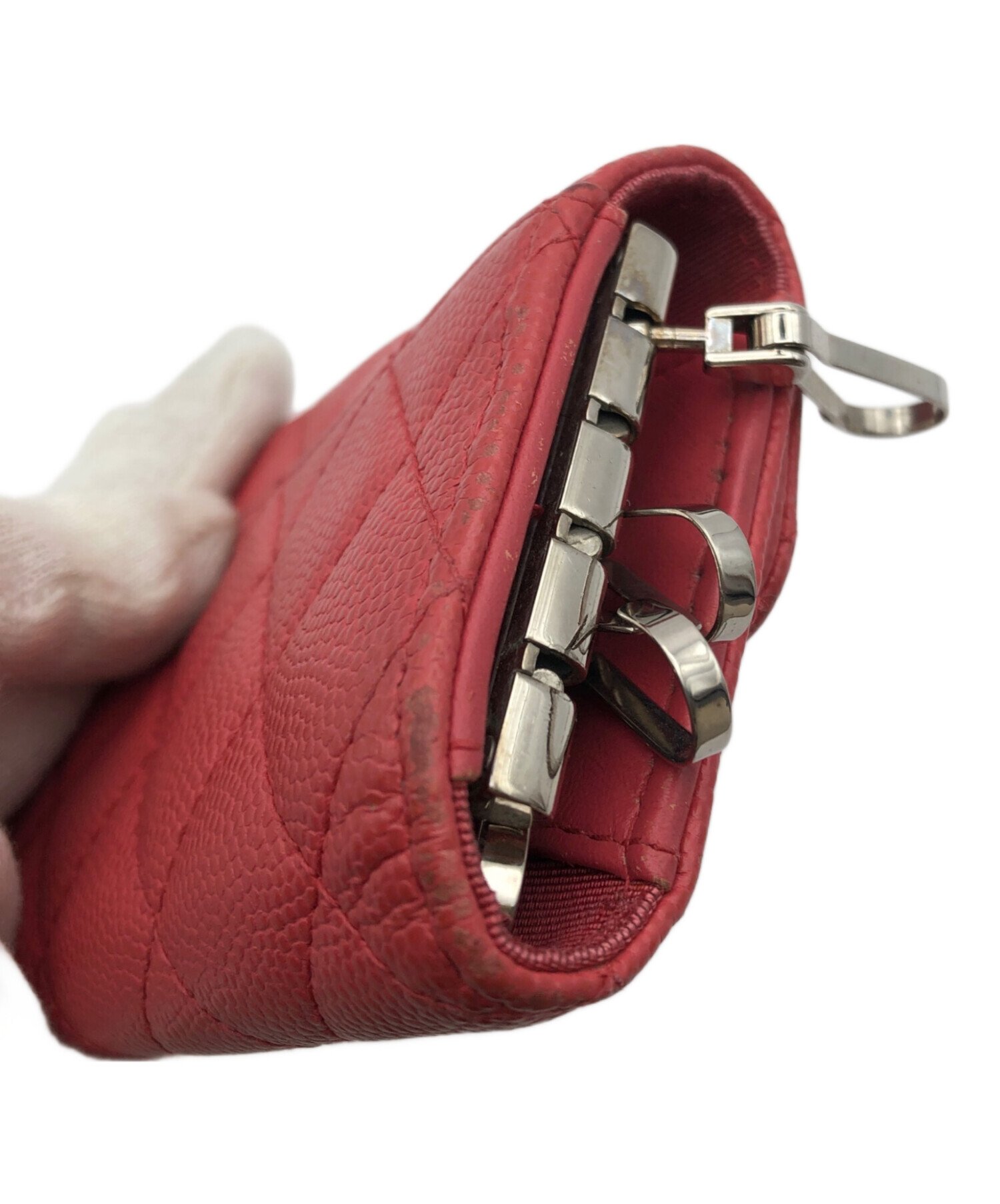 中古・古着通販】CHANEL (シャネル) マトラッセ4連キーケース ピンク