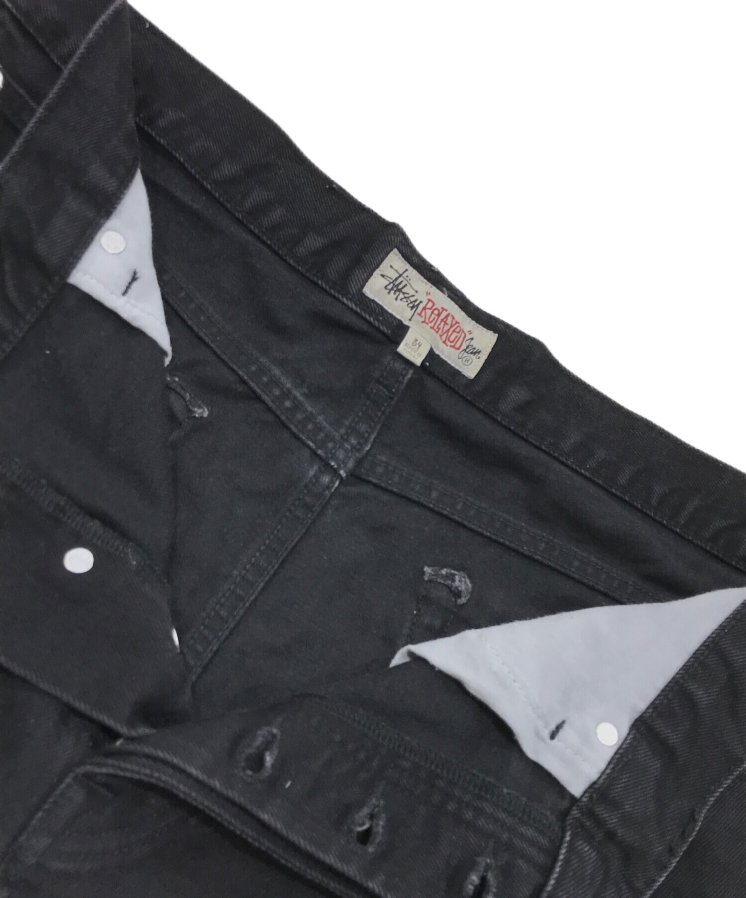 中古・古着通販】stussy (ステューシー) RELAXED JEAN DENIM ブラック 