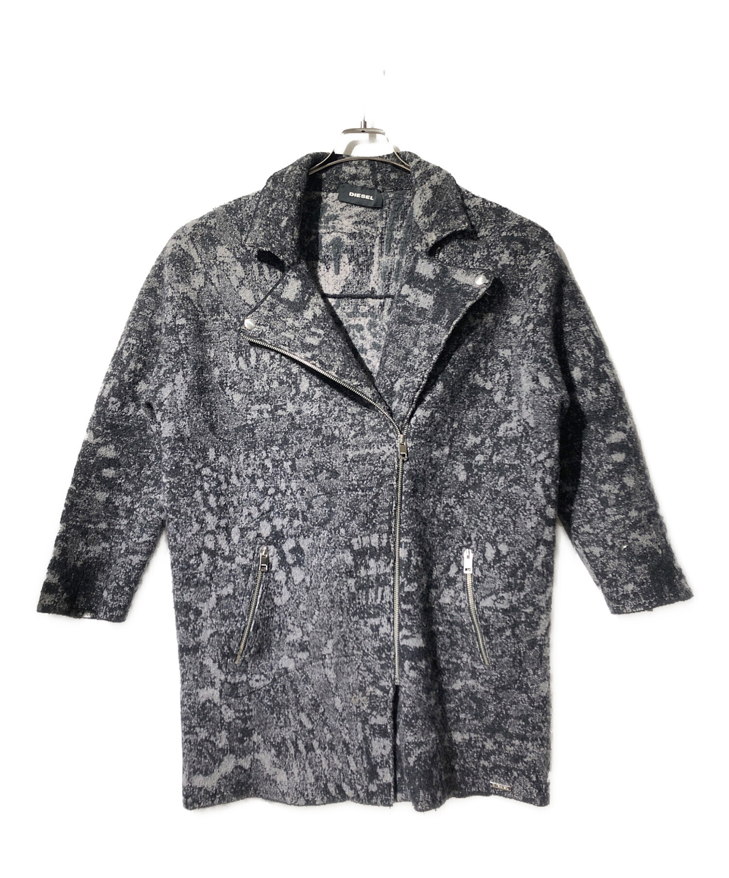 中古・古着通販】DIESEL (ディーゼル) ウールライダースジャケット 