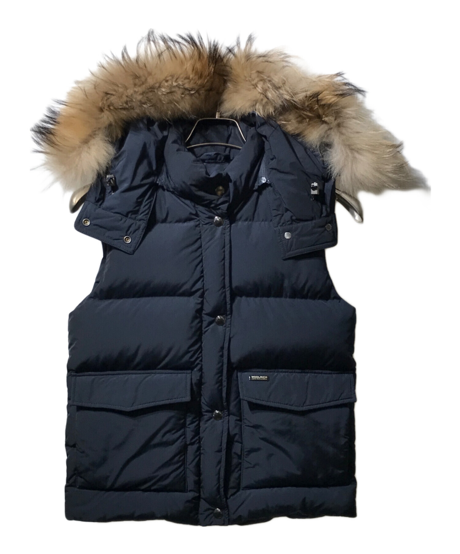 中古・古着通販】WOOLRICH (ウールリッチ) ファー付きダウンベスト 