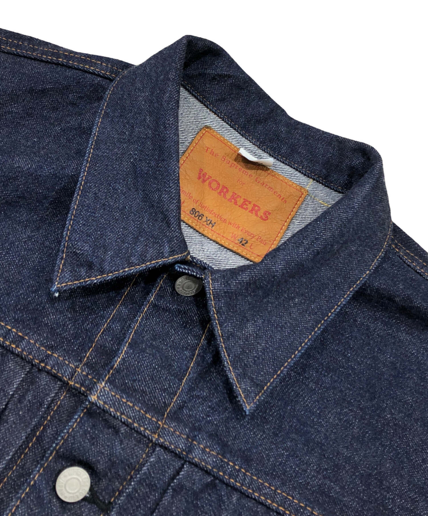 ワーカーズ デニムジャケット　サイズ42 中古・古着通販】WORKERS (ワーカーズ) Denim Jacket, Buckle Back