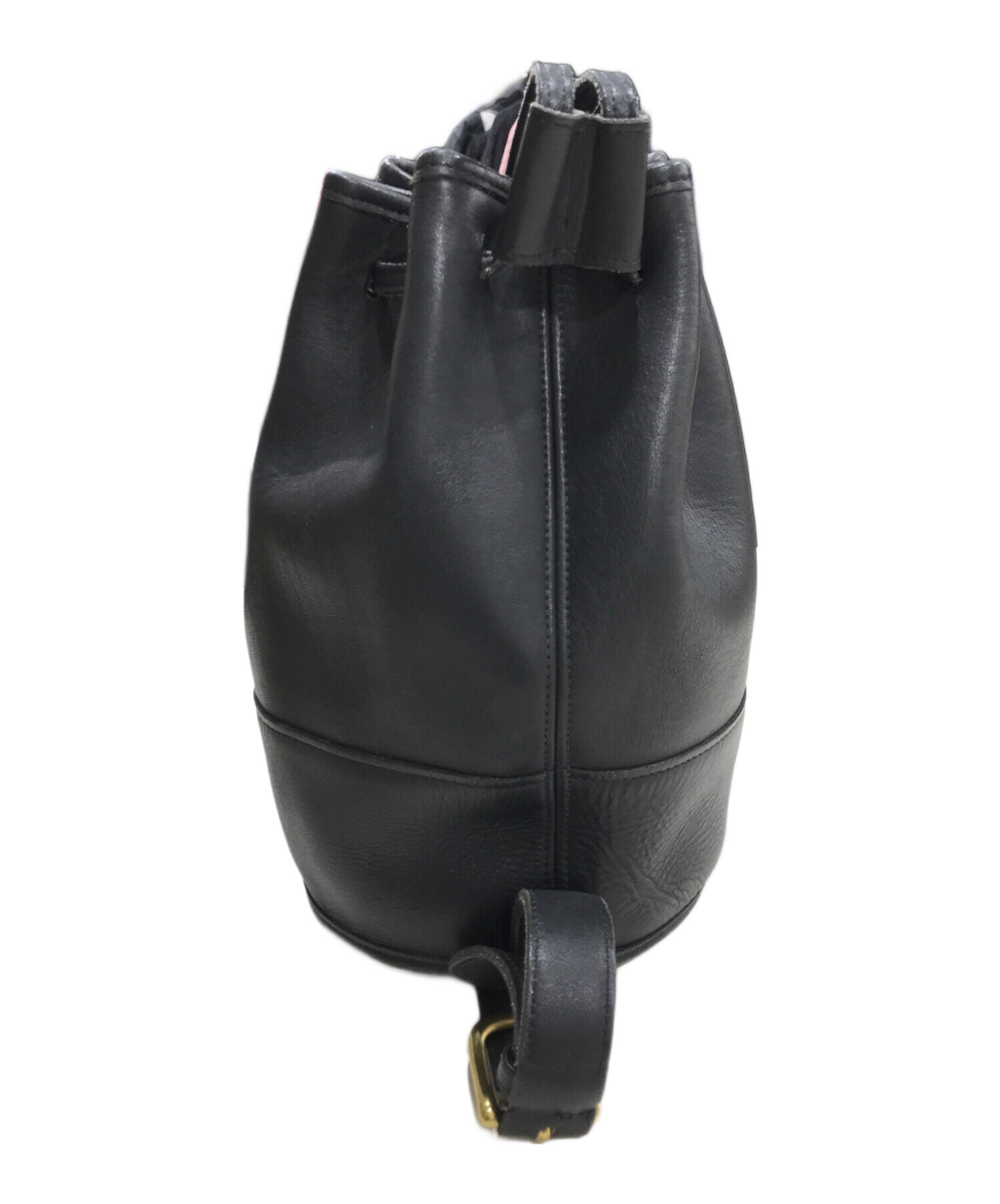 COACH オールドコーチ 巾着ショルダーバッグ 黒　レザー　上品✨　【6】 中古・古着通販】OLD COACH (オールドコーチ) オールドコーチ/オール