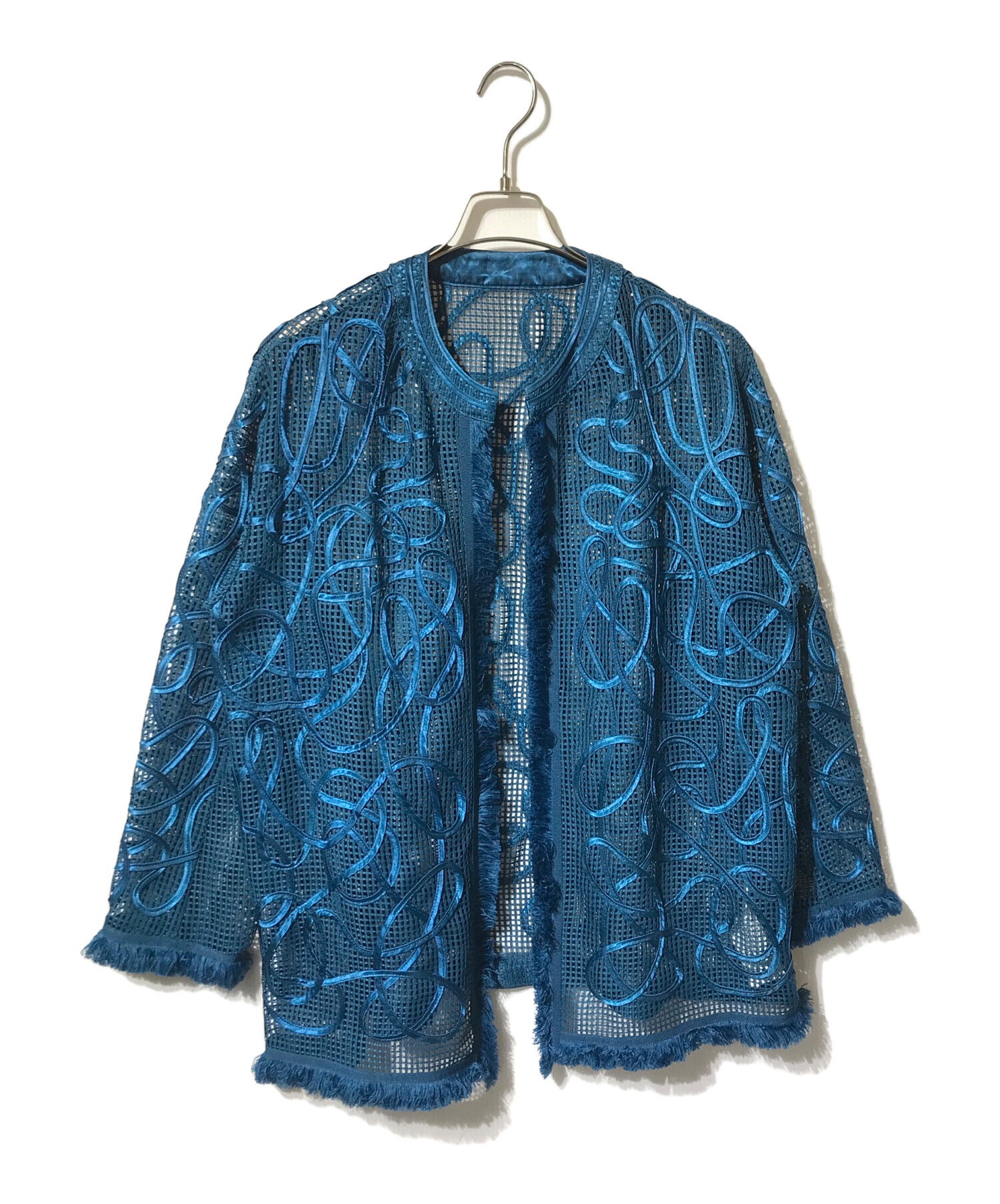 中古・古着通販】Ameri (アメリ) MEDI TAPE EMBROIDERY MESH JACKET
