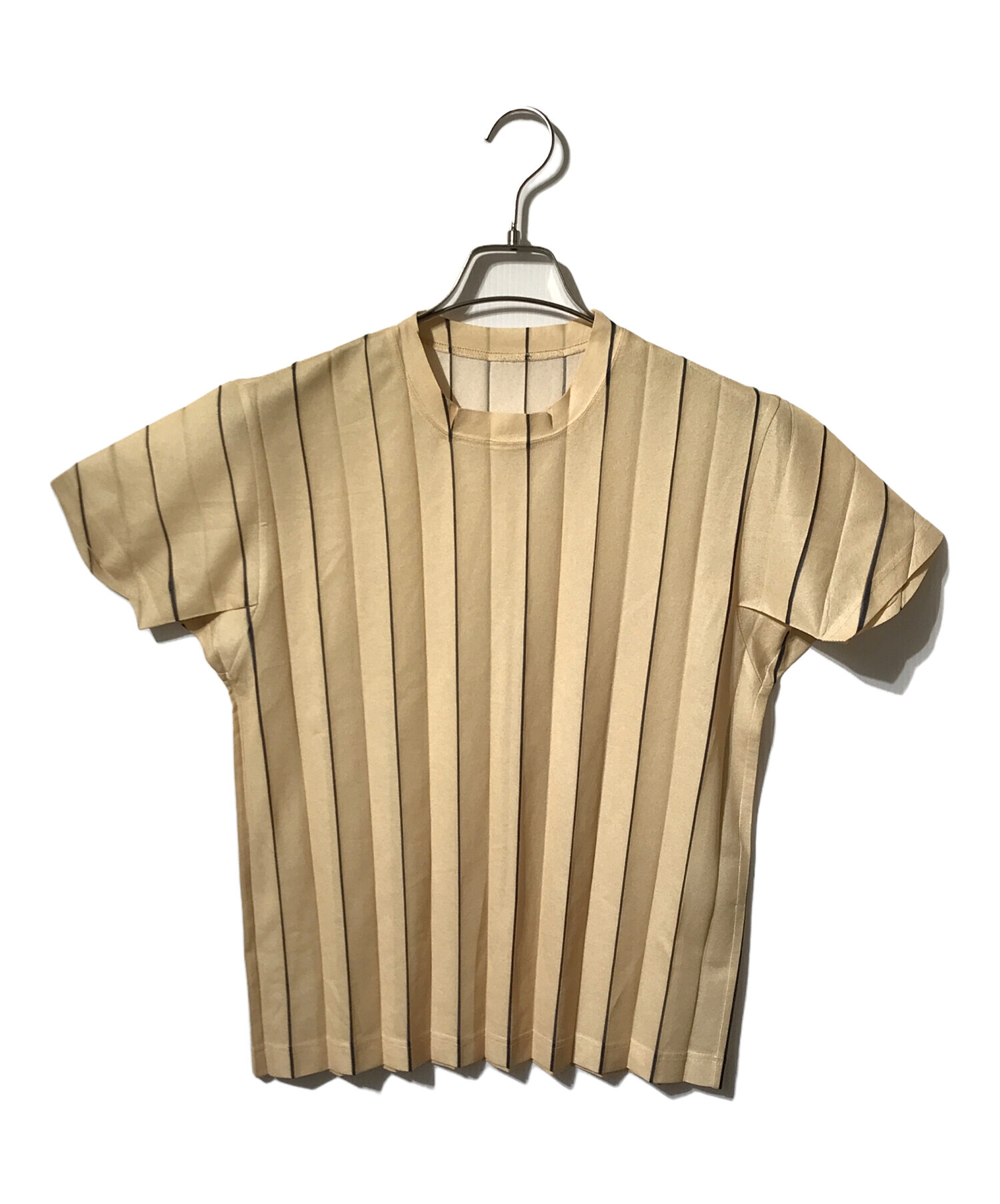 イッセイミヤケ COUNTER POINT プリーツ 変形 半袖 カットソー 2 中古・古着通販】ISSEY MIYAKE (イッセイミヤケ) プリーツカットソー