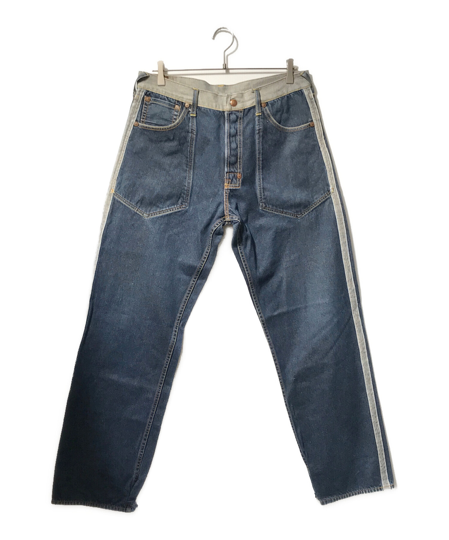 k*i様 evis Vintage motorcycle Print Washed Daicock Embroidery Wide-leg Cargo