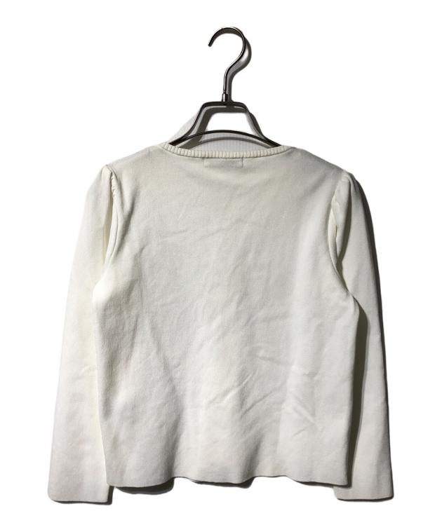 【美品】ルネ カーディガン　ダブルジップ　36 ホワイト 中古・古着通販】Rene (ルネ) ダブルジップニットカーディガン