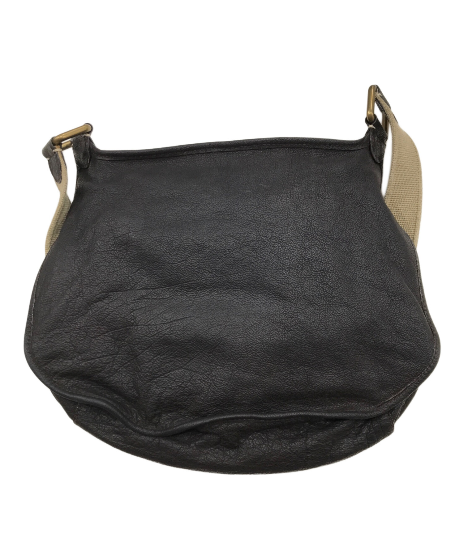 中古・古着通販】dunhill (ダンヒル) レザーショルダーバッグ ブラウン 