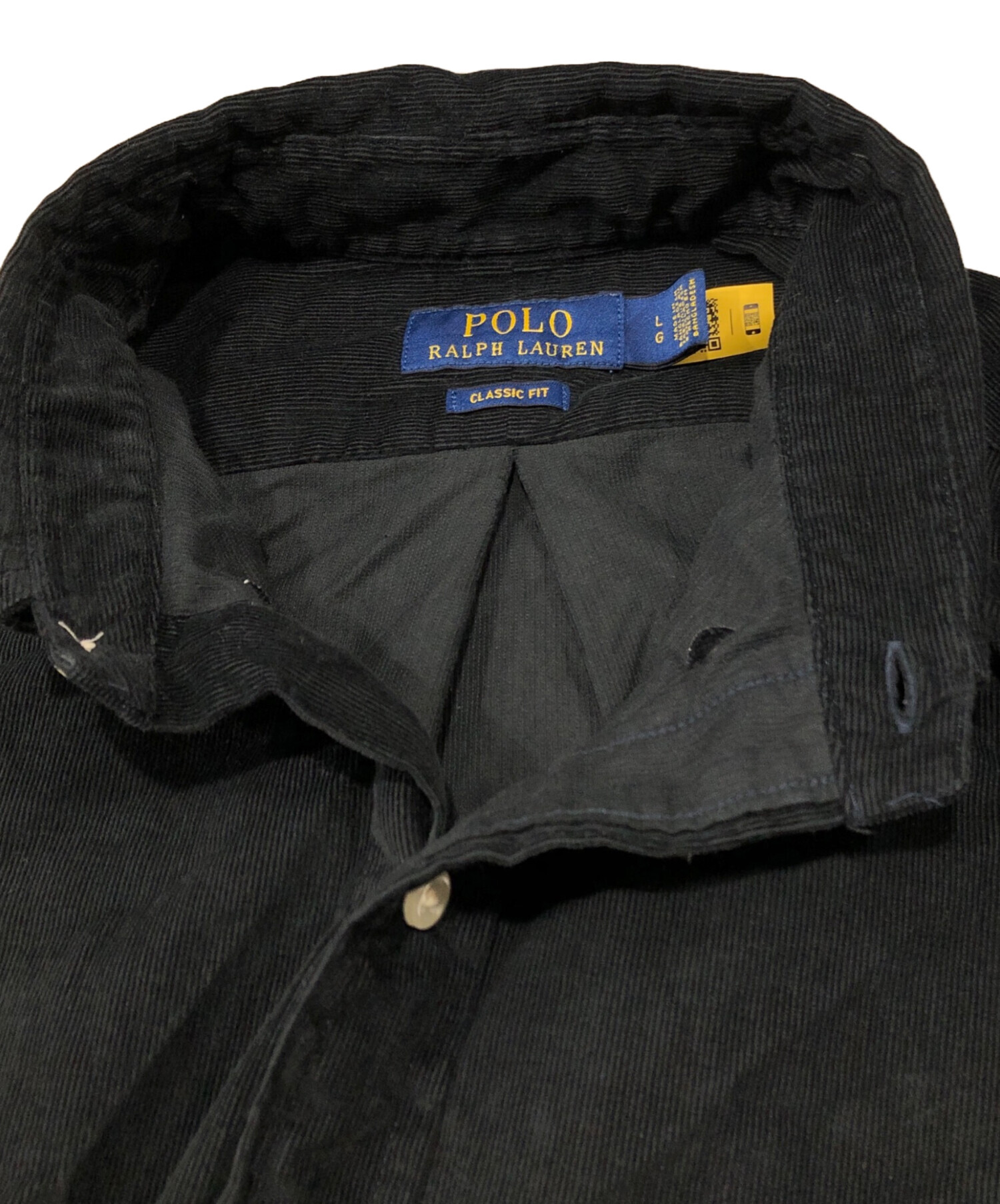 ラルフローレン コーデュロイ ブラック 黒 W34 L 中古・古着通販】POLO RALPH LAUREN (ポロ・ラルフローレン