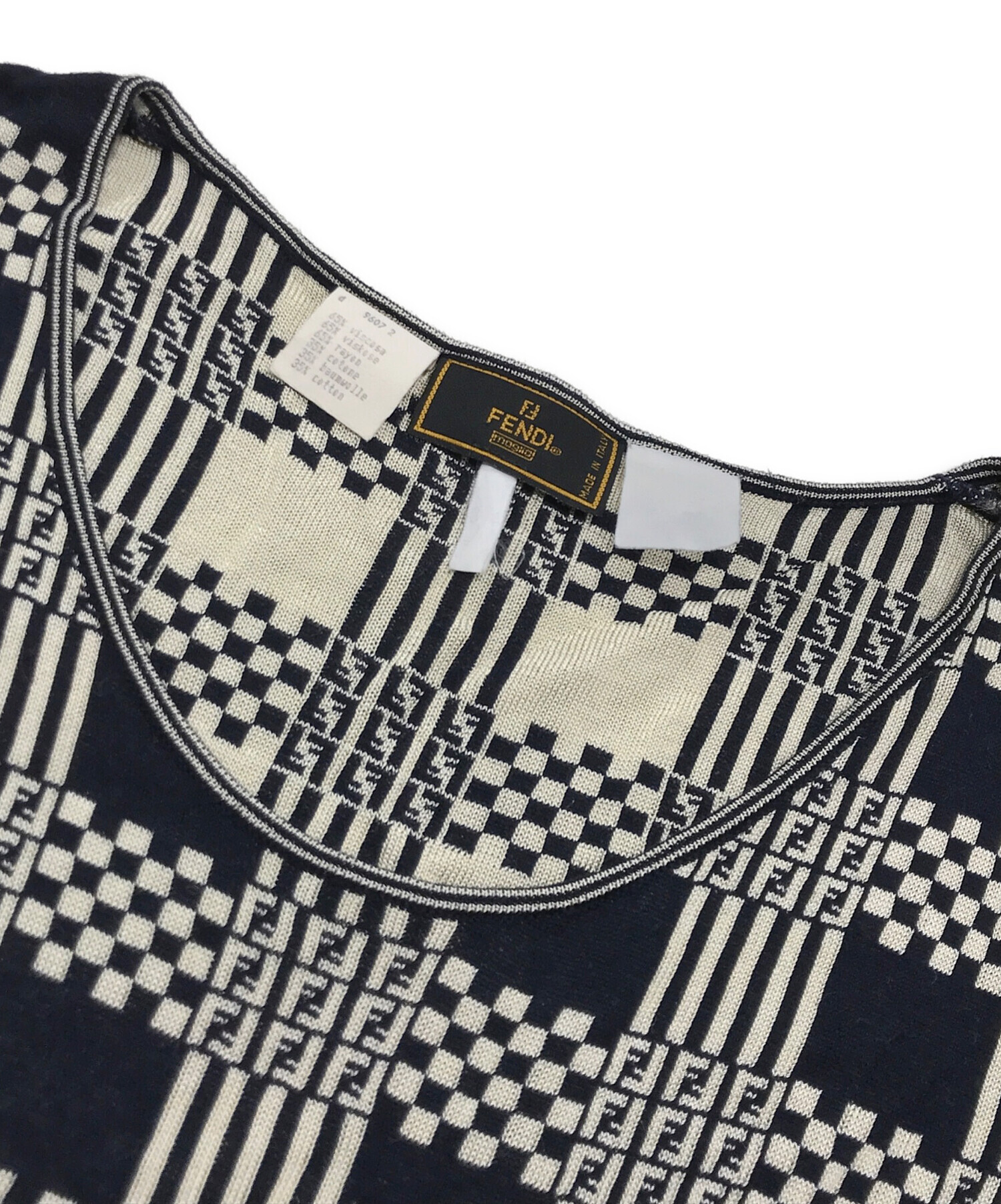 中古・古着通販】FENDI (フェンディ) オールドスッカ柄半袖ニット