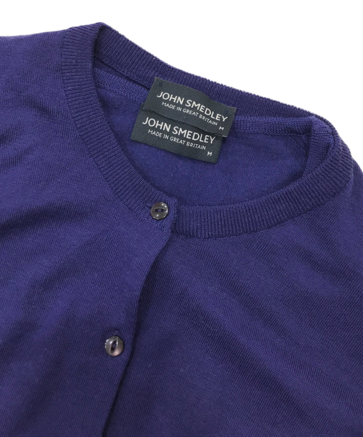 美品 JOHN SMEDLEY カーディガン サイズM ダークネイビー 薄手 ジョンスメドレー JOHN SMEDLEY JOHN SMEDLEY ニット