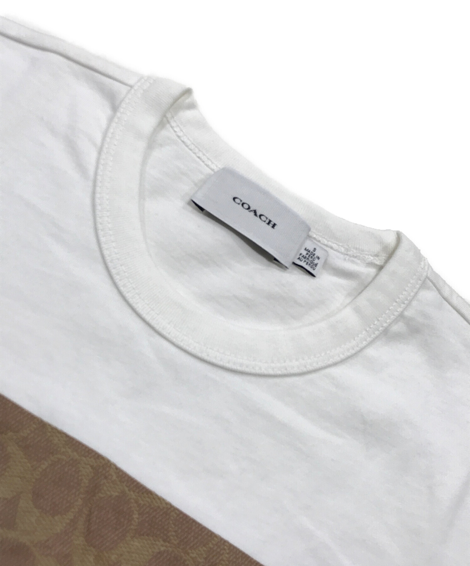 COACH コーチ Tシャツ・カットソー S 白 【古着】【中古】【送料無料】 COACH コーチ Tシャツ・カットソー S 白 【古着】【中古】【送料無料