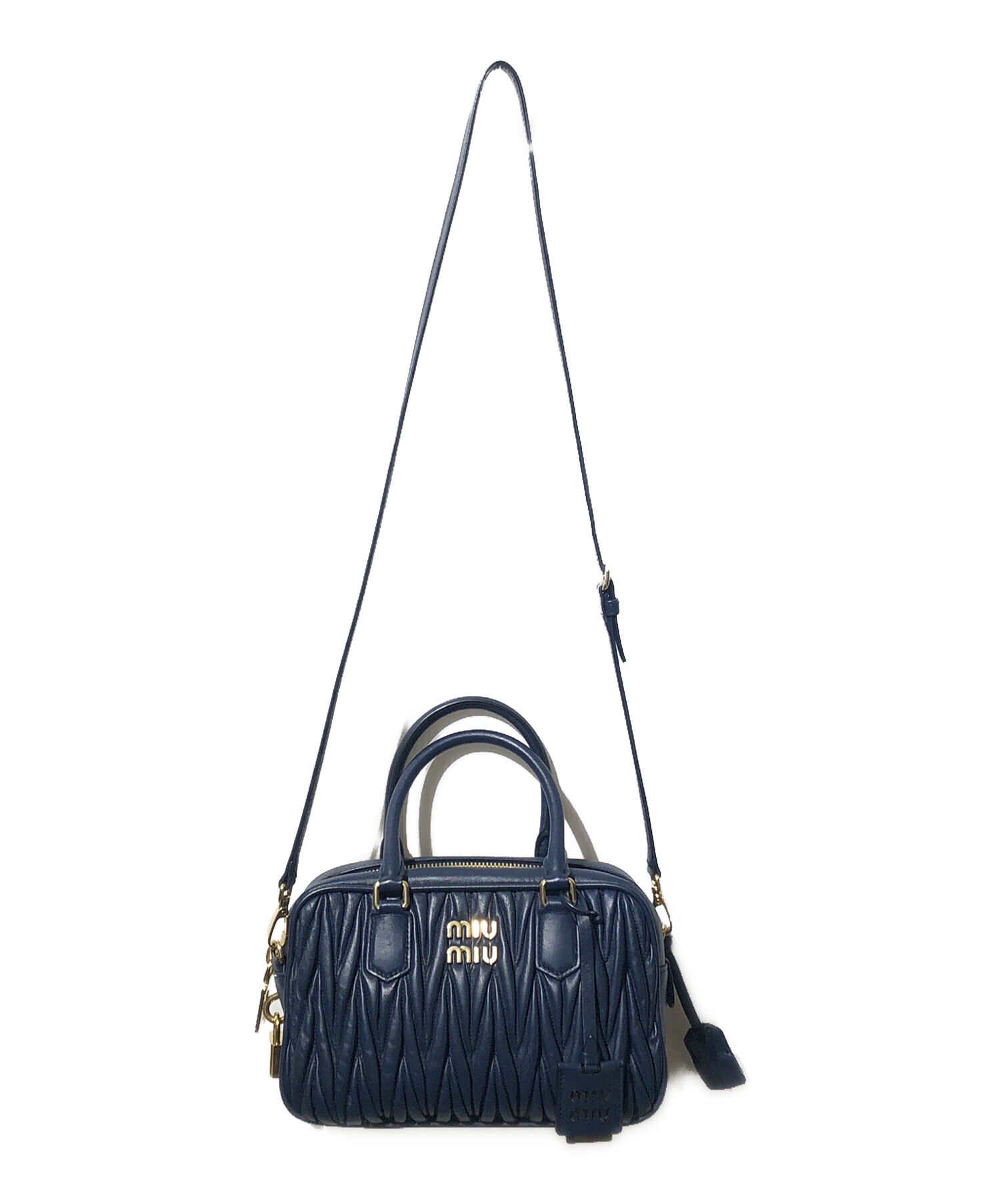 MIU MIU♦ アルカディ マトラッセ ナッパレザー バッグ 中古・古着通販】MIU MIU (ミュウミュウ) アルカディ マテラッセ