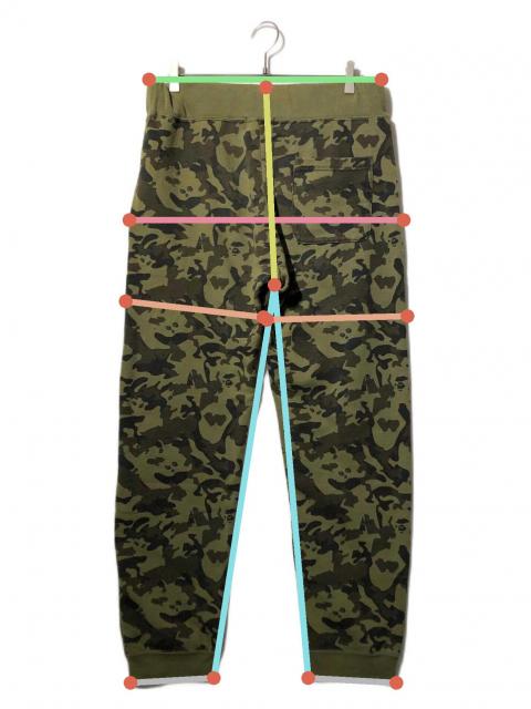 【タグ、購入時レシート付】A Bathing Ape 迷彩シャークパンツ A Bathing Ape カモフラージュ シャークパンツ M