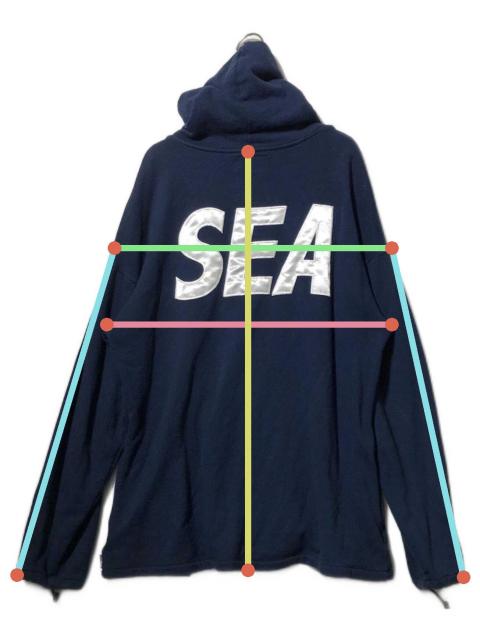 中古・古着通販】WIND AND SEA (ウィンダンシー) ロゴ刺繍ジップ