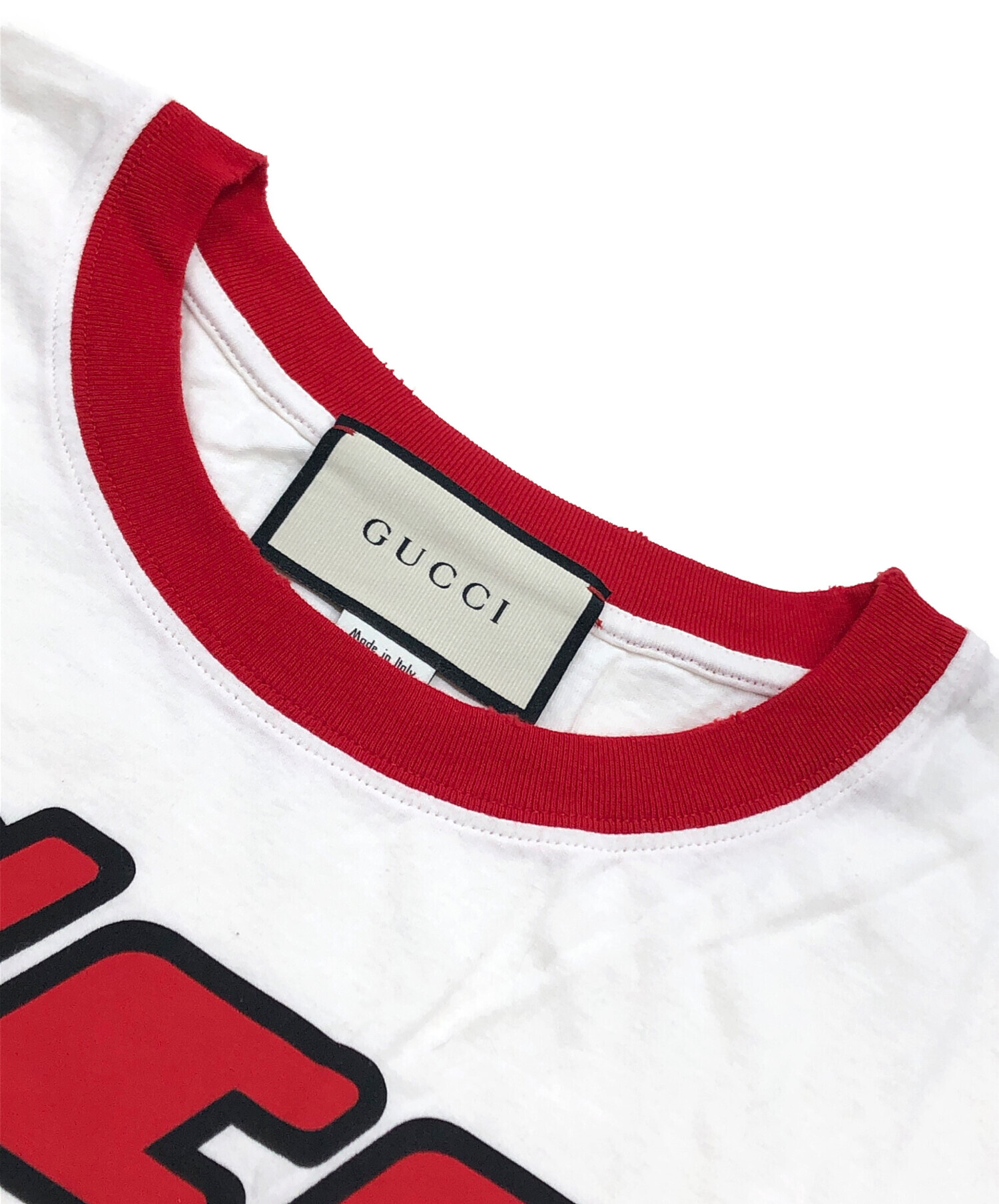 中古・古着通販】GUCCI (グッチ) キャットプリントTシャツ ベージュ