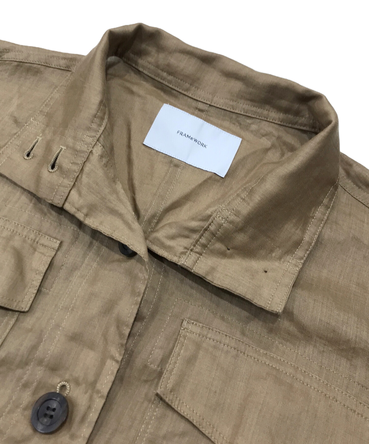 中古・古着通販】FRAMeWORK (フレームワーク) ラミースタンドブルゾン