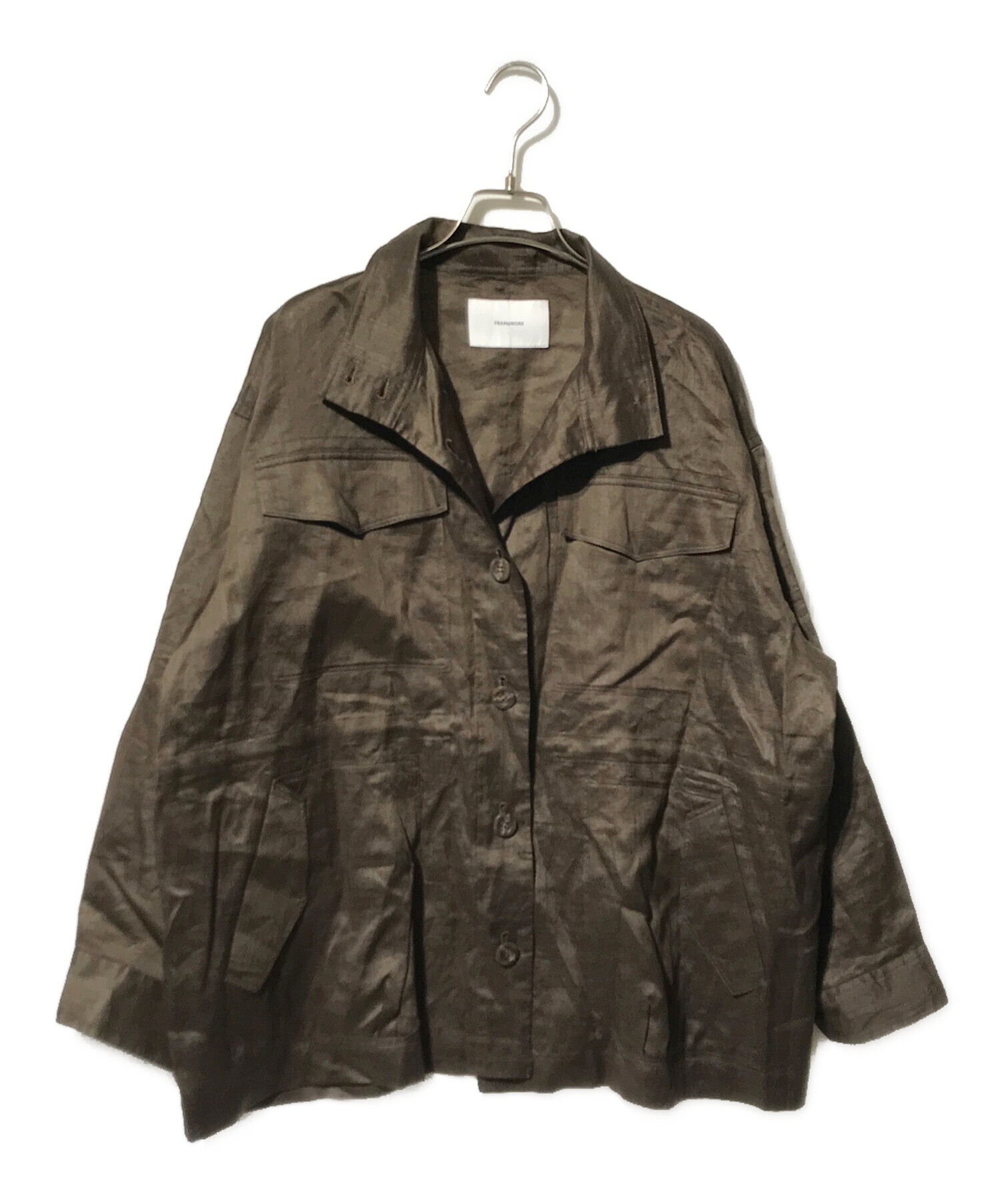 中古・古着通販】FRAMeWORK (フレームワーク) ラミースタンドブルゾン