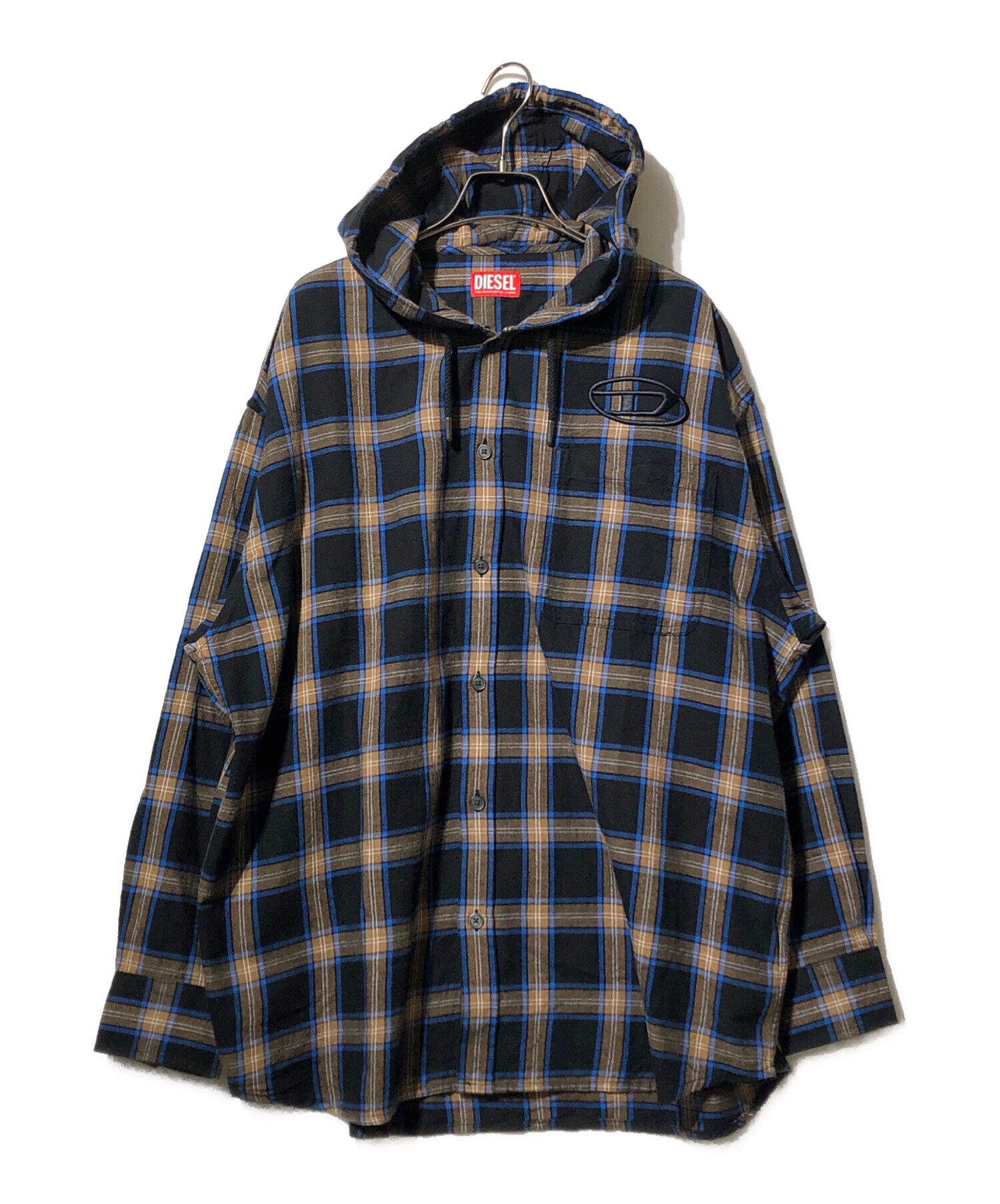 中古・古着通販】DIESEL (ディーゼル) S-DEWNY-HOOD シャツ ブルー