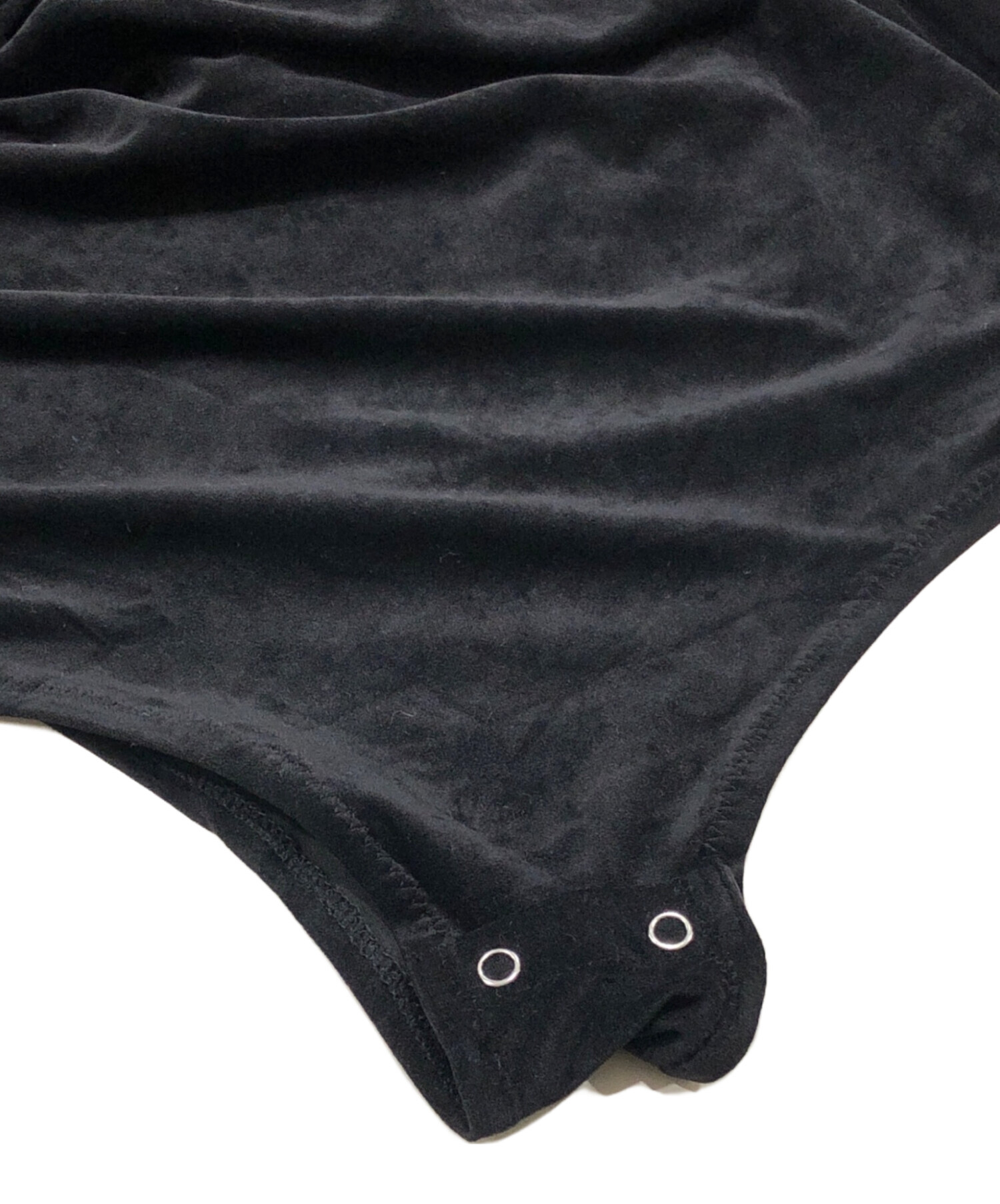 中古・古着通販】FETICO (フェティコ) ベロアボディースーツ ブラック