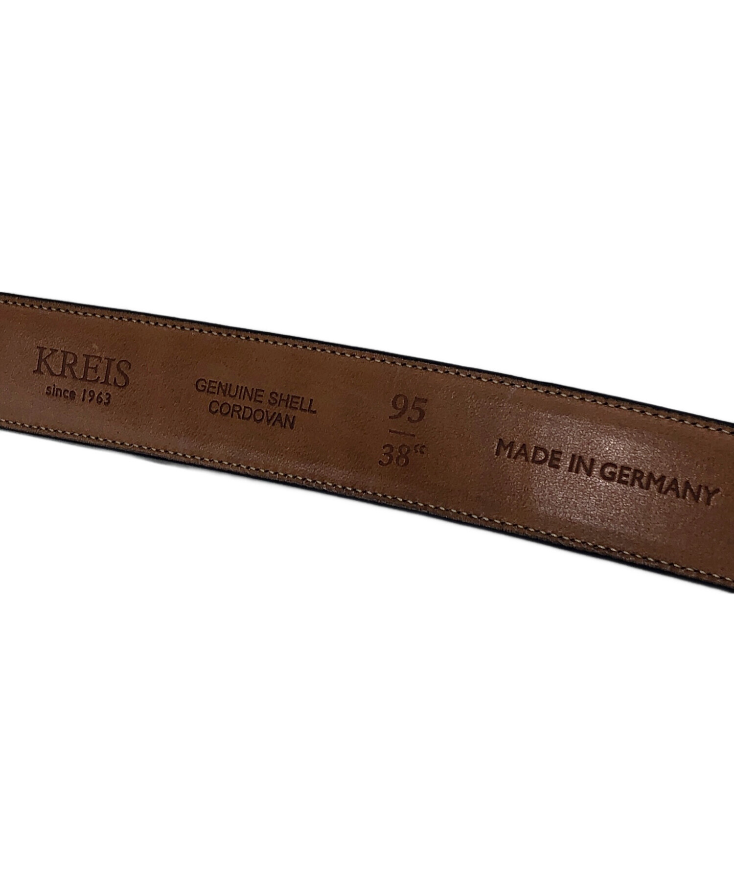 中古・古着通販】KREIS (クライス) コードバン レザーベルト ブラウン