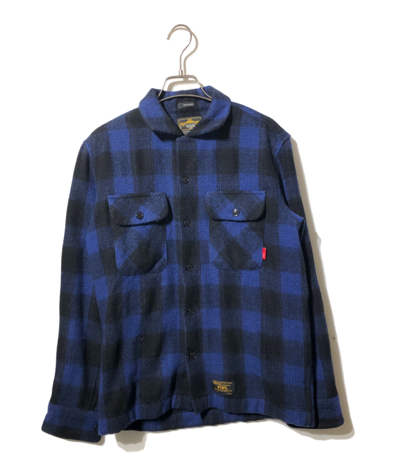 中古・古着通販】WTAPS (ダブルタップス) チェックネルシャツ ブルー