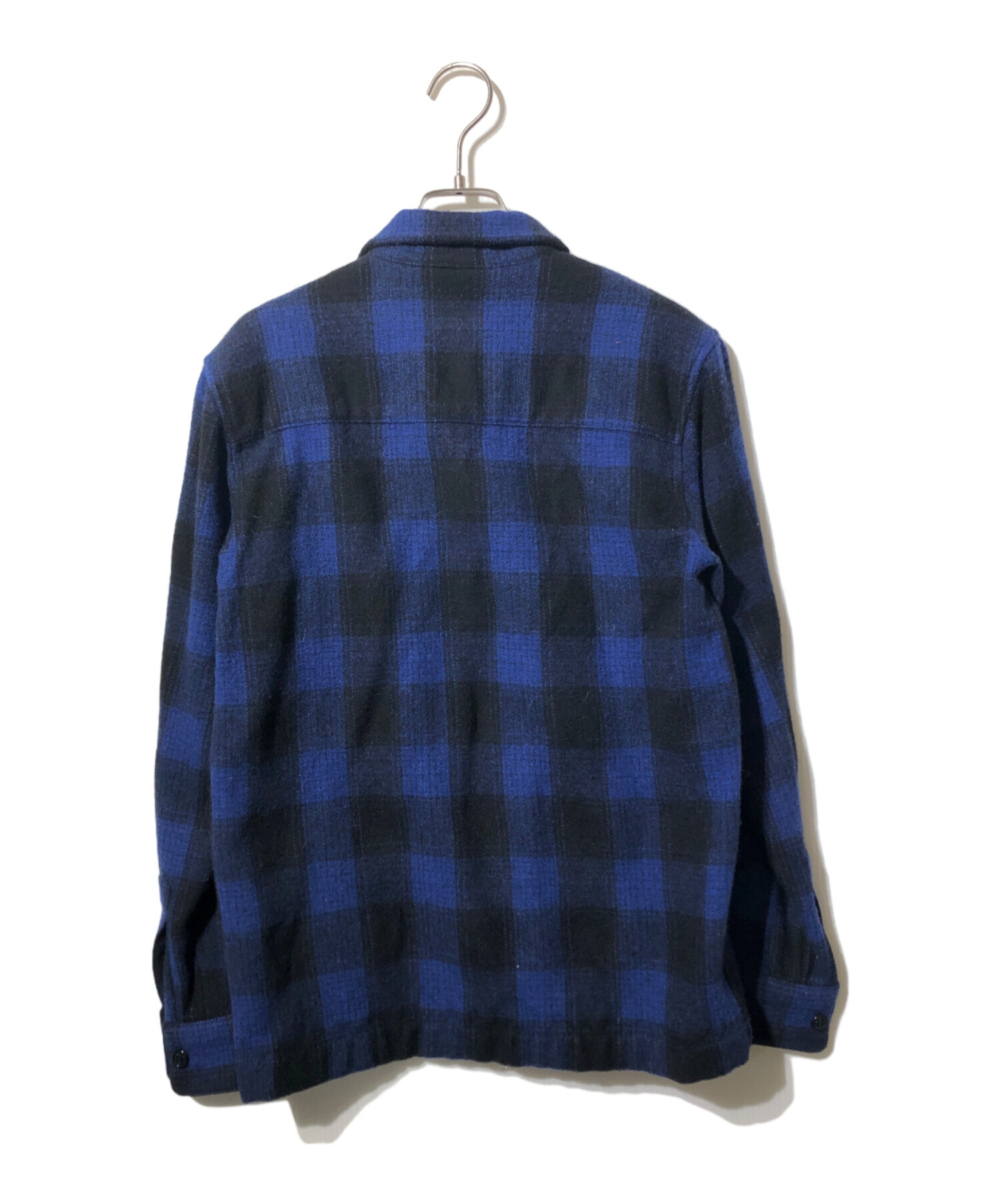中古・古着通販】WTAPS (ダブルタップス) チェックネルシャツ ブルー 中古・古着通販】WTAPS (ダブルタップス) チェックネルシャツ ブルー