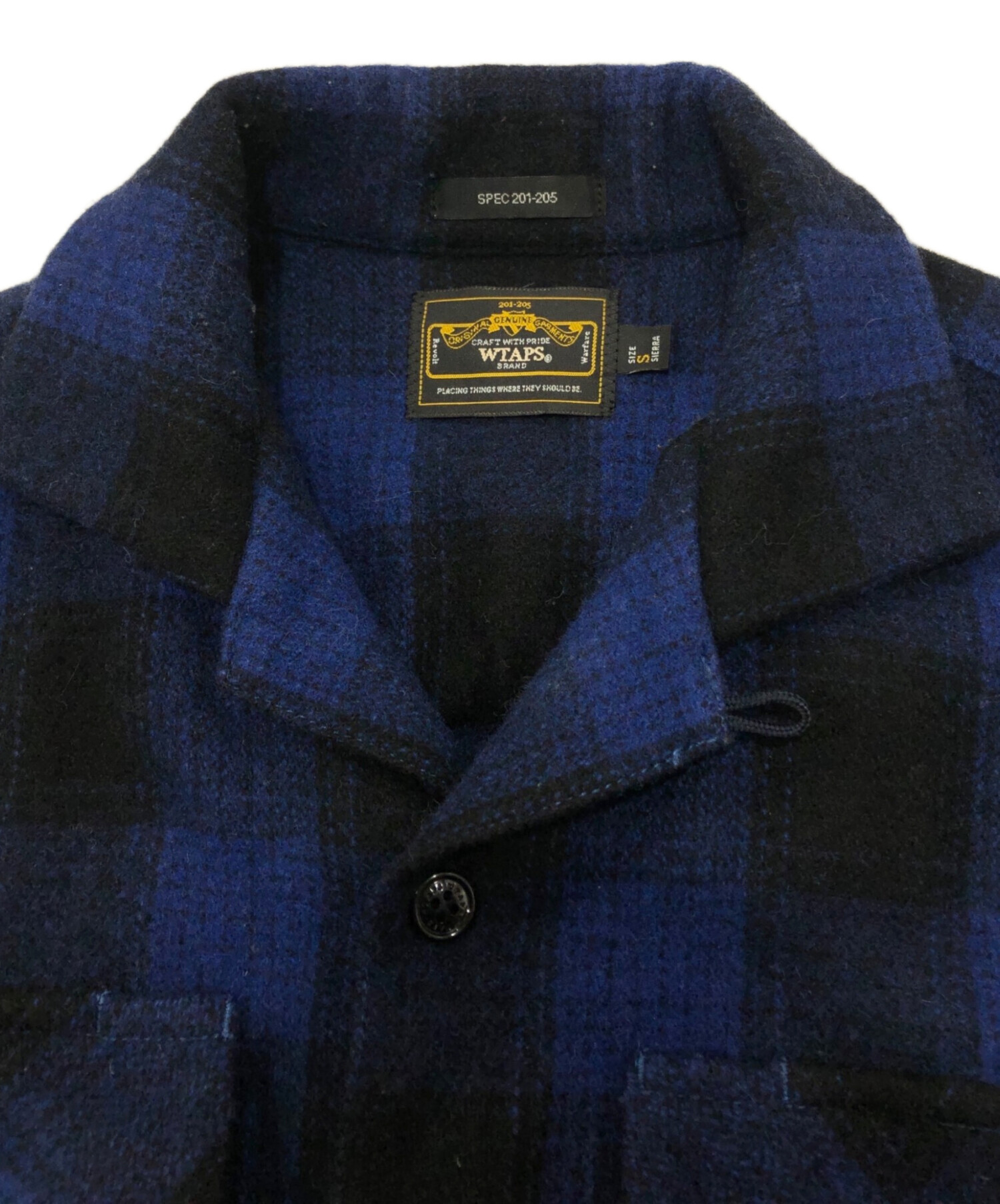 中古・古着通販】WTAPS (ダブルタップス) チェックネルシャツ ブルー