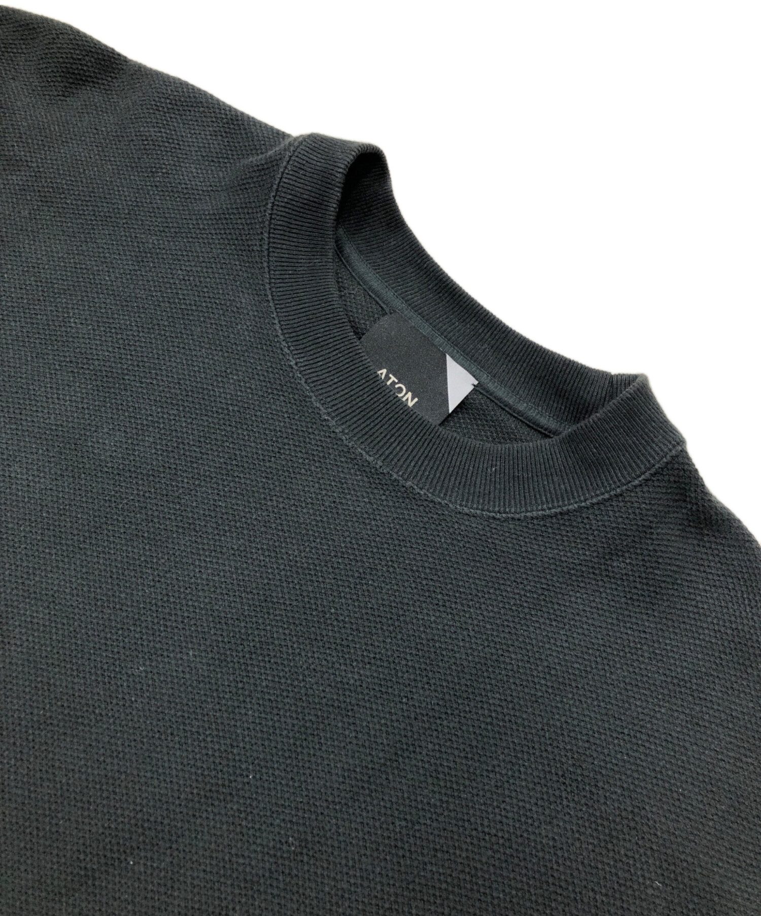 中古・古着通販】ATON (エイトン) 鹿の子スウェット ブラック サイズ:6 